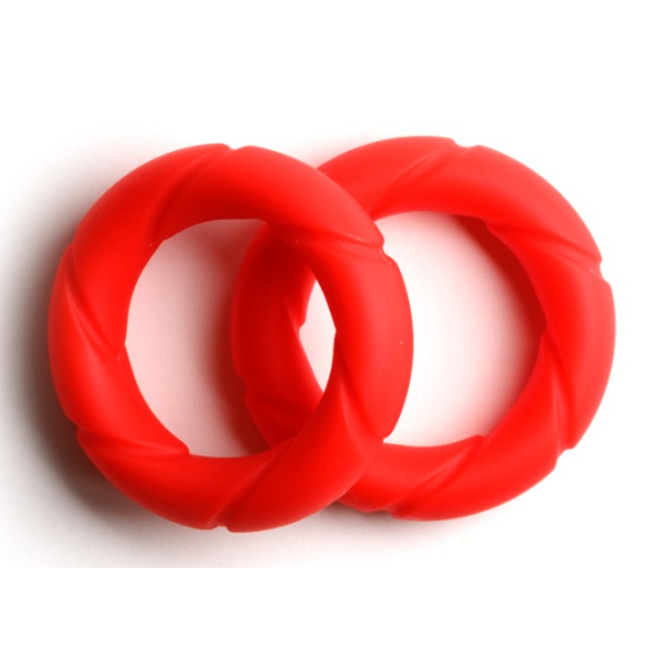 2er-Set Cockrings Ready Rings Rot