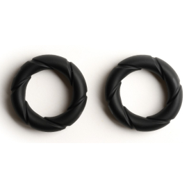 Lot de 2 Cockrings Silicone READY RINGS 28 mm Noirs