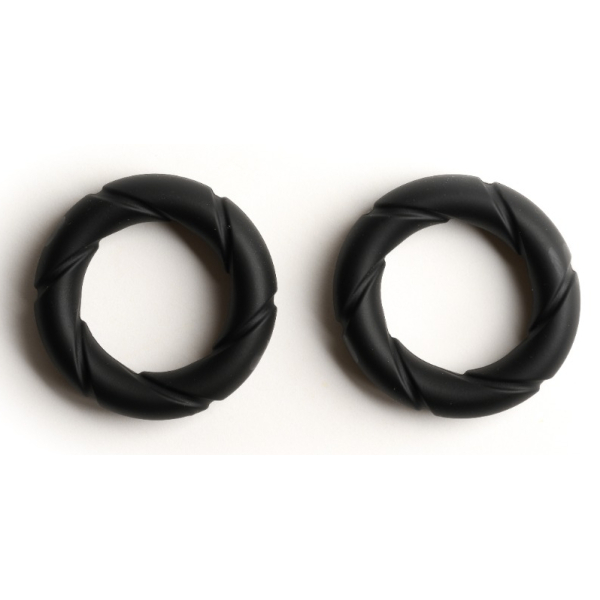 Conjunto de 2 anéis prontos para usar Cockrings Preto