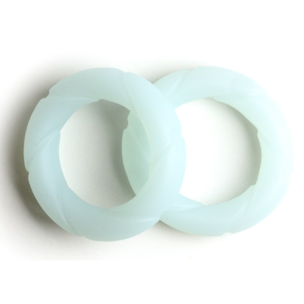 Set of 2 Ready Rings 28 mm Phosphorescent Cockrings