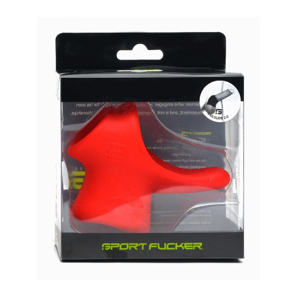 Ballstretcher Silicone Big Tailslide 30 mm - Hoogte 50 mm Rood