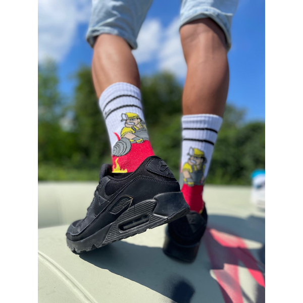 Firecross Addiction Socks Black-White