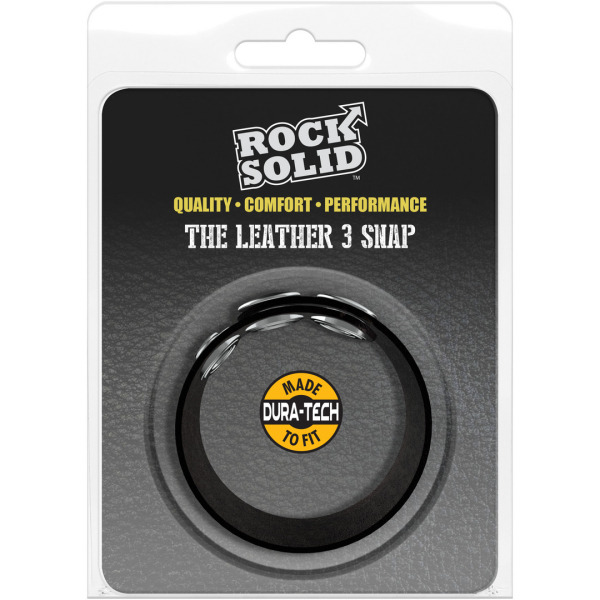 The Leather 3 Snap - Leather Cockring