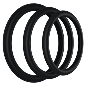 RockSolid by Doc Johnson 3er-Set Cockrings Gasket Schwarz