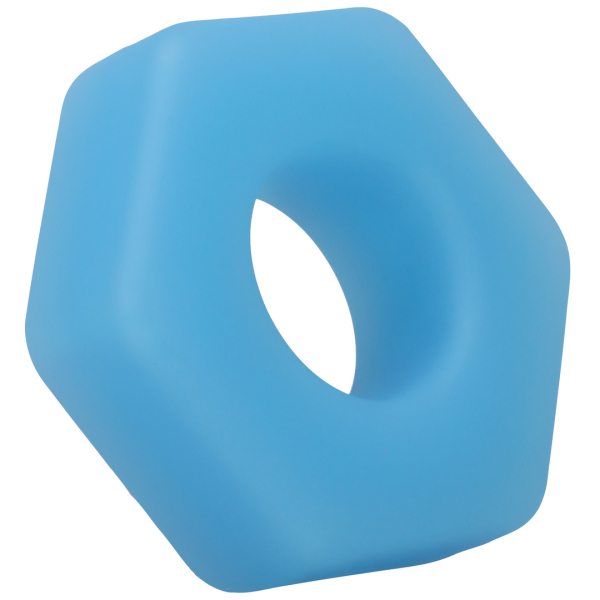 Il cockring Cog fosforescente 22 mm Blu