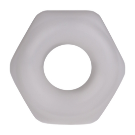 RockSolid by Doc Johnson Anneau pénien en silicone THE NUT 25 mm Blanc