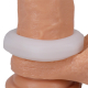 Anneau pénien en silicone THE NUT 25 mm Blanc