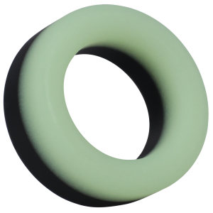 RockSolid by Doc Johnson Anneau pénien en silicone Phosphorescent THE BIG O 32 mm Noir-Vert