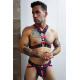 Dickmatized Harness Black-Rose neon