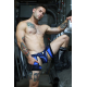 Boxer Jock Zwart-Blauw gematteerd