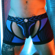 Boxer Jock Zwart-Blauw gematteerd