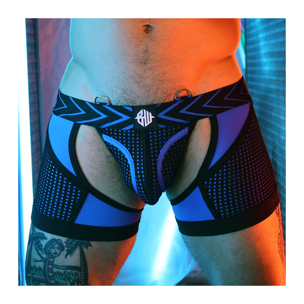 Boxer Jock Dickmatized Black-Blue