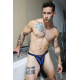 Dickmatized black-blue thong