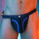 Dickmatized black-blue thong