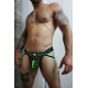 Jockstrap Dickmatized Black-Green neon