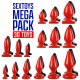 SEXTOYS MEGA PACK 30 PLUGGEN ZWART/ROOD