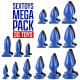 SEXTOYS MEGA PACK 30 PLUGS NEGRO/AZUL