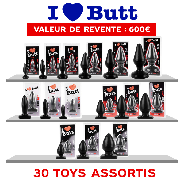 SEXTOYS MEGA PACK 30 PLUGGEN ZWART