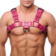 Bulldog Pink Leather Harness