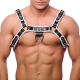 Premium Leather Harness White-Black