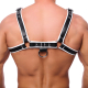 Premium Leather Harness White-Black