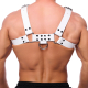 Leder Harness Schnalle Weiß