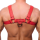 Snap Leather Harness Red