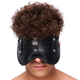 Gepolsterte Ledermaske Blind Up Schwarz