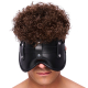 Blind Up Gevoerd Lederen Masker Zwart