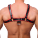 Leather Harness Black-Red