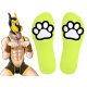 Chaussettes Paw Kinky Puppy Jaunes Fluo