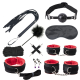 Kit SM Bondage Push 10 piezas Negro-Rojo