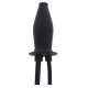 Aufblasbarer Plug Lubinflat Butt 10.5 x 4 cm Schwarz