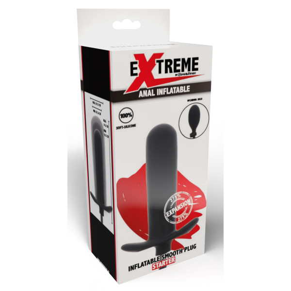 Hidden Desire Extreme Inflatable Smooth Plug - Starter Black