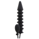 Hidden Desire Extreme Inflatable Ribbed Plug - Expert Black