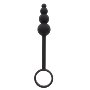 Toy Joy Cockring Plug anal BEADS RING 8.5 x 3.5 cm Noir