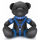 Ours en cuir EDDY The BDSM Teddy Bear Bleu + Boite