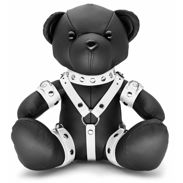 Ours en cuir EDDY The BDSM Teddy Bear Blanc + Boite