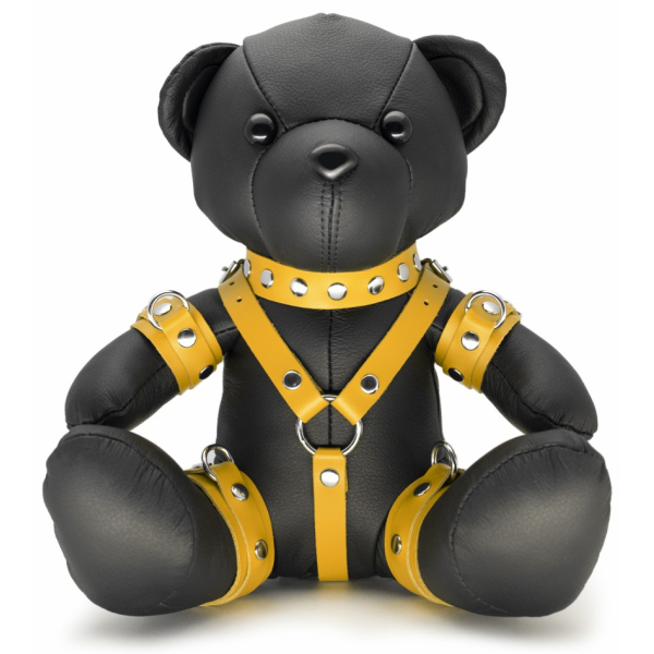 Ours en cuir EDDY The BDSM Teddy Bear Jaune + Boite