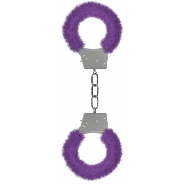 Purple Metal Fur Handcuffs