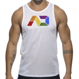 AD Rainbow Tank Top White