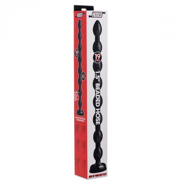 Dildo anale spesso con perline 50 x 3,8 cm