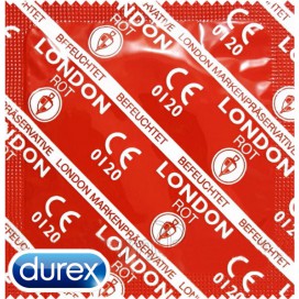 London Kondome mit Erdbeergeschmack x12