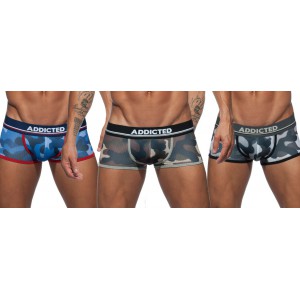 Addicted Pack Boxer Camouflage Mesh Push Up
