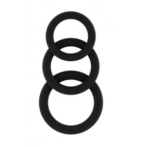 Sono Lot of 3 Black Sono Cockrings N°25