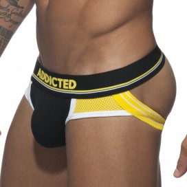 Jockstrap PUSH UP SPORT Black-Yellow