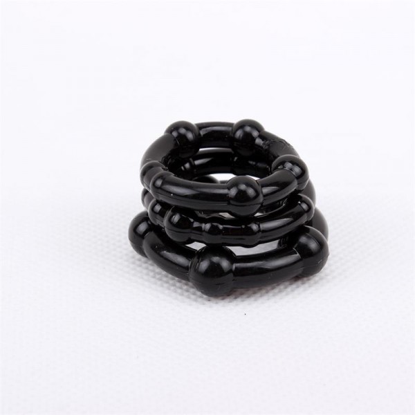 Set of 3 Mini Black Cockrings