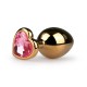 Gold Heart Jewelry Plug - Medium 7.5 x 3.4 cm