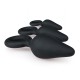 Set of 3 Pointy plugs 10 x 4.5 cm Black