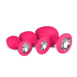 EasyToys Anal Collection Juego de 3 tapones Bijou Diamond Roses